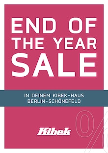 Aktueller Kibek Prospekt (Teltow, 18 Seiten zum blättern Kibek Prospekt END OF THE YEAR SALE mit 18 Seiten