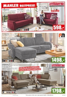 Sofa im aktuellen Möbel Mahler Siebenlehn Prospekt (Dresden) Sofa im Möbel Mahler Siebenlehn Prospekt "5 MEGASTARKE EINKAUFSTAGE!" mit 16 Seiten (Dresden)