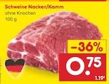 Schweine Nacken/Kamm bei Netto Marken-Discount im Mantel Prospekt für 0,75 €