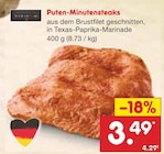 Aktuelles Puten-Minutensteaks Angebot bei Netto Marken-Discount in Chemnitz ab 3,49 €