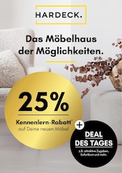 HARDECK Möbel & Einrichtung Prospekt der aktuellen Woche mit 1 Seite, gültig von 23.03.2026 bis 28.03.2026, in Ibbenbüren und Umgebung Aktueller HARDECK Möbel & Einrichtung Prospekt in Ibbenbüren und Umgebung, "Guten Service genießen und sparen." mit 1 Seite, 23.03.2026 - 28.03.2026