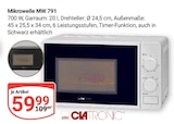 Mikrowelle MW 791 im Angebot bei GLOBUS in Brühl Mikrowelle MW 791 Angebote von Clatronic bei GLOBUS Brühl für 59,99 €