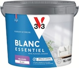 Peinture blanc Essentiel velours 10 L - 3V3 - Espace Emeraude à Bergerac Peinture blanc Essentiel velours 10 L - 3V3 en promo chez Espace Emeraude Bergerac à 65,90 €