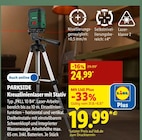 Kreuzlinienlaser mit Stativ von PARKSIDE für 19,99 € bei Lidl im Angebot Kreuzlinienlaser mit Stativ von PARKSIDE im aktuellen Lidl Prospekt