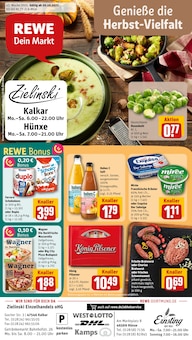 REWE Kalkar Prospekt der aktuellen Woche, gültig von 20.10.2025 bis 25.10.2025 Aktueller REWE Kalkar Prospekt "Dein Markt" mit 35 Seiten