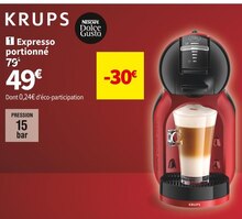 KRUPS Machine à café expresso avec broyeur EA815E70 - Gris pas cher 