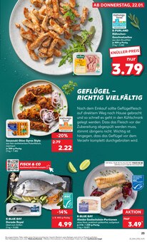 Backschinken Angebot im Kaufland Prospekt, gültig von 22.01.2026 bis 28.01.2026 Backschinken Angebot im aktuellen Kaufland Prospekt auf Seite 23