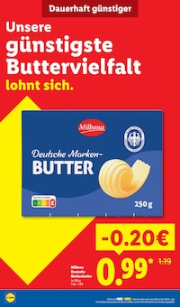 Butter im Lidl Prospekt "Der Preisführer macht Deutschland dauerhaft günstiger!" mit 30 Seiten (Duisburg)