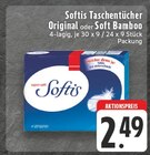 Aktuelle Taschentücher Angebote bei EDEKA in Gelsenkirchen Aktuelles Softis Taschentücher Original oder Soft Bamboo Angebot bei EDEKA in Gelsenkirchen ab 2,49 €