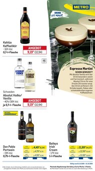 Wodka im aktuellen METRO Prospekt (Mönchengladbach) Wodka im METRO Prospekt "Monatsmenü Oktober" mit 43 Seiten (Mönchengladbach)