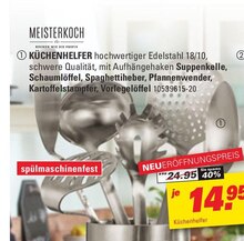 KÜCHENHELFER hochwertiger Edelstahl 18/10 bei Höffner in Leverkusen KÜCHENHELFER hochwertiger Edelstahl 18/10 im Angebot bei Höffner Leverkusen für 14,95 €