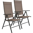 Gartenstuhl Santiago 2er Set Santiago taupe Metall B/H/T: ca. 57x108x56 cm  im aktuellen POCO Prospekt für 49,99 €