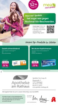 mea - meine apotheke Prospekt Unsere Oktober-Angebote mit 4 Seiten