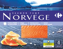 Saumon fumé - Carrefour Market à Nice Saumon fumé en promo chez Carrefour Market Nice à 4,56 €