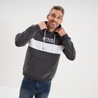 Sweat hoodie 1 poche manches longues gris foncé homme en promo chez La Halle Sweat hoodie 1 poche manches longues gris foncé homme dans le catalogue La Halle
