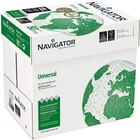 Navigator Universal - Papier blanc - A4 (210 x 297 mm) - 80 g/m² - 2500 feuilles (carton de 5 ramettes) - Navigator dans le catalogue Bureau Vallée