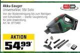 Bodenstaubsauger im OBI Prospekt Akku-Sauger UniversalVac 18V Solo von Bosch im aktuellen OBI Prospekt für 54,99 €