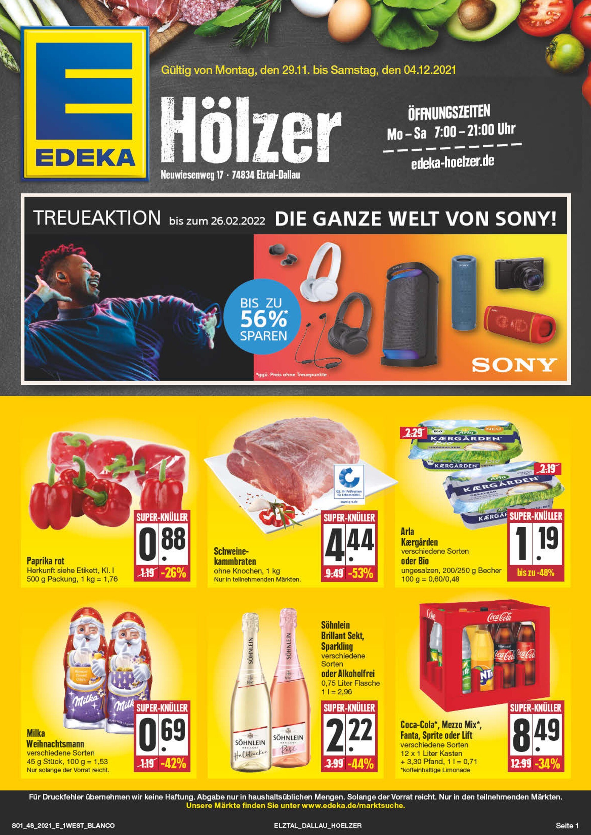 EDEKA Prospekt für Mosbach mit 28 Seiten EDEKA Prospekt für Mosbach: "Aktuelle Angebote", 28 Seiten, 29.11.2021 - 04.12.2021