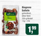 Datteln im Angebot bei Markant in Kiel Datteln Angebote von Biogreno bei Markant Kiel für 1,99 €