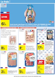 Prix et réduction Poulet Fermier dans le prospectus Carrefour en cours Offre Poulet Fermier dans le catalogue Carrefour du moment à la page 48