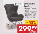 Schaukelstuhl Bouclé für 299,99 € bei Netto Marken-Discount im Angebot Schaukelstuhl Bouclé im aktuellen Netto Marken-Discount Prospekt