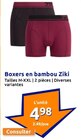 Boxers en bambou - Ziki - Action à Pau Boxers en bambou - Ziki en promo chez Action Pau à 4,98 €
