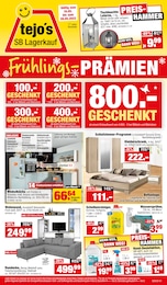 tejo's SB Lagerkauf Prospekt für Aschersleben, Sachs-Anh mit 12 Seiten tejo's SB Lagerkauf Prospekt für Aschersleben, Sachs-Anh: Frühlings-PRÄMIEN, 12 Seiten, 16.05.2022 - 28.05.2022