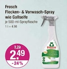 Flecken- & Vorwasch-Spray wie Gallseife von Frosch im aktuellen V-Markt Prospekt für 2,49 €