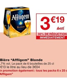 Bière Blonde - Monoprix à Saint-Martin-d'Hères Bière Blonde en promo chez Monoprix Saint-Martin-d'Hères à 3,19 €