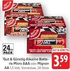 Alkaline Batterie Micro AAA Angebote von Gut & Günstig bei E center Schwäbisch Gmünd für 3,59 €