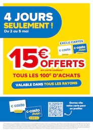 Catalogue Bricolage de Castorama à Villemur-sur-Tarn Prospectus Castorama à Villemur-sur-Tarn, "4 JOURS SEULEMENT !", 1 page, 02/05/2025 - 05/05/2025