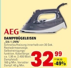 DAMPFBÜGELEISEN im Angebot bei Marktkauf in Filderstadt DAMPFBÜGELEISEN Angebote von AEG bei Marktkauf Filderstadt für 32,99 €