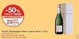 A.O.P. Champagne Brut 1er Cru - Albert Lebrun en promo chez Monoprix Niort à 22,88 €