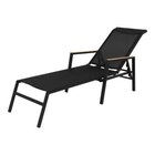 Promo Bain de soleil aluminium et toile pvc noir "ASARA" - L. 203 x l. 56/62 x H. 88 cm. à 99,00 € dans le catalogue Brico Dépôt à Vétraz-Monthoux