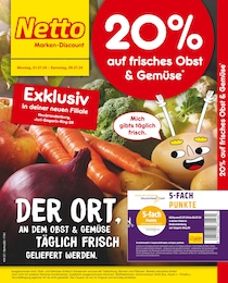 Aktueller Netto Marken-Discount Discounter Prospekt für Neubrandenburg: 20% auf frisches Obst & Gemüse mit 4} Seiten, 01.07.2024 - 06.07.2024