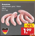 Aktuelle Bratwurst Angebote bei Netto Marken-Discount in Bottrop Aktuelles Bratwürste Angebot bei Netto Marken-Discount in Bottrop ab 1,99 €