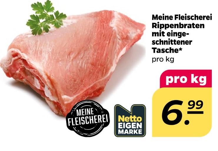Rippenbraten mit eingeschnittener Tasche