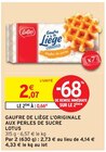 Gaufre de Liège L'Originale aux Perles de Sucre - Lotus dans le catalogue Intermarché