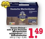 Aktuelles Deutsche Markenbutter Mildgesäuert Angebot bei E center in Heidelberg ab 1,49 €
