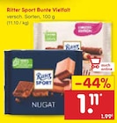 Aktuelle Ritter Sport Angebote bei Netto Marken-Discount in Ulm Aktuelles Bunte Vielfalt Angebot bei Netto Marken-Discount in Ulm ab 1,11 €