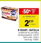 B-Ready - Nutella - Supeco à Boulogne-Billancourt B-Ready - Nutella en promo chez Supeco Boulogne-Billancourt à 2,17 €
