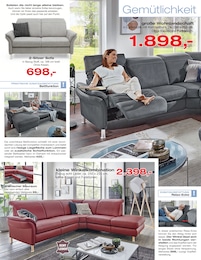 Wohnlandschaft im Polstermöbel Fischer Prospekt "MESSE VORSCHAU" auf Seite 10