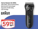 Herren-Rasierer S3-3000s Angebote von Braun bei GLOBUS Hoyerswerda für 59,99 €