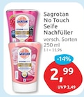 No Touch Seife Nachfüller von Sagrotan für 2,99 € bei budni im Angebot No Touch Seife Nachfüller von Sagrotan im aktuellen budni Prospekt
