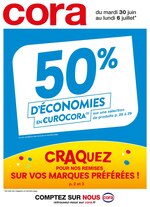 Catalogue Cora à Cachan, avec 36 pages Prospectus Cora à Cachan, "50% d'économies en €urocora", 36 pages, 30/06/2020 - 06/07/2020