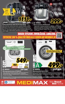 Waschmaschine im MEDIMAX Prospekt "DIE DEALS DES JAHRES. BLACK MAX. JETZT GEHT’S LOS!" mit 8 Seiten (Stendal (Hansestadt))