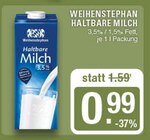 Haltbare Milch Angebote von Weihenstephan bei EDEKA Haltern am See für 0,99 €