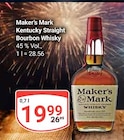 Aktuelles Kentucky Straight Bourbon Whisky Angebot bei GLOBUS in Bochum ab 19,99 €