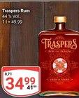Rum im Angebot bei GLOBUS in Maintal Rum Angebote von Traspers bei GLOBUS Maintal für 34,99 €