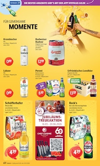 Krombacher im Getränke Hoffmann Prospekt "Aktuelle Angebote" mit 8 Seiten (Hof)